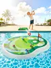Juguetes Inflables de Piscina de Golf de PVC para Niños, Juegos Divertidos en la Piscina, Bolas Pegajosas Verdes Flotantes