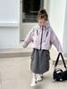 Chaqueta con Capucha Deportiva Casual Suelta de Moda Primavera para Niñas Elmo Beibei