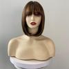 Conjunto de simulación de cabello corto de color de comercio electrónico transfronterizo con hebilla interior de micro-rollo Qi bang Bobo de fibra química, cubierta de cabeza completa en stock para Europa y Estados Unidos