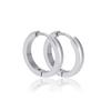 Aretes europeos y americanos para hombre y mujer, aretes delgados anchos de acero inoxidable, textura mate, aretes de tendencia oro rosa, venta al por mayor de aretes