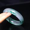 Pulsera de Jade para Mujer, Pulsera de Jade Cuarcita, Tipo Hielo Flor Azul Flotante Tira Plana Jade Color Original Jade Imitación Jade Color Jade