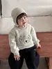 Roupas Infantis Inverno 2026 Novo Estilo Coreano Roupas Infantis Bebê Espessadas Quentes Conjunto de Moletom de Lã para Meninos