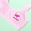 Ropa interior de correr para mujer para exteriores, chaleco pequeño para período de desarrollo, pecho envuelto, transpirable, anti-golpes, estampado lindo para estudiantes en primavera y verano