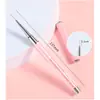 Pluma Especial para Manicura, Pluma de Dibujo Ultra Fina, Pluma Flor con Varilla de Taladro Rosa, Pluma para Pintura Degradada, Pluma de Línea de Gancho Mismo Estilo para Salón de Uñas