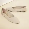 Zapatos de Princesa Zapatos Náuticos de Suela Blanda Tejidos Cuadrados de Una Sola Capa Zapatos de Mujer Tejido de Rollo de Huevo Zapatos Planos Tejidos de Vuelo Zapatos de Frijol Transpirables