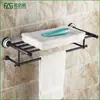 FLG Rana Cobre Completo Estilo Europeo Juego de Colgantes para Baño Bronce Negro Porcelana Azul y Blanca Toallero de Baño Barra para Toallas Portarrollos de Papel Higiénico