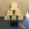 Nuevo Tanque Acrílico para Pez Betta Tanque Pk Tanque de Cría Acuario Pequeño de Escritorio Micro Paisaje Tanque para Peces Perezoso Set