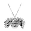 AliExpress comercio exterior transfronterizo girasol girasol apertura y cierre colgante joyería moda retro estilo europeo y americano galvanoplastia collar