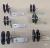 Polea guía de alambre con soporte, polea fija, tornillos de zinc color acero inoxidable, polea de alambre textil, rueda guía de máquina depiladora, guía de alambre