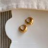 Time Gone Day Aretes de Metal Mate con Estilo Mixto Cepillado con Alambre para Desplazamientos Diarios Aretes Estilo Frío Aretes de Metal Simples