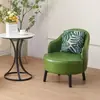 Sillón giratorio individual estilo americano floral, silla de cuero con respaldo, lujo ligero para balcón, ocio, retro, modelo nuevo para sala de estar y uso doméstico