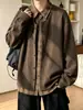 Jaqueta xadrez patchwork falsa de duas peças masculina, casaco casual estilo outono old money, cardigã de corte solto