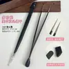 Pinzas de Punta Herramienta para Uñas Cabeza de Silicona Clip Presionable para Pegatinas Diamante Acero Inoxidable Punta Recta Pinzas Especiales Manuales