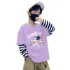 Algodão Puro Roupa de Outono 2026 Novo Estilo Menino Roupas Infantis Camiseta de Manga Longa para Meninos Estilo Primavera e Outono Camisa Básica Casual com Desenho