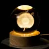 Bola de Cristal del Sistema Solar Brillante Luz de Noche de Escritorio Adornos de Bola de Cristal Cielo Estrellado Adornos Regalo de Cumpleaños Graduación Femenina