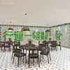 Papel de parede de casa de mahjong estilo Hong Kong retrô, decoração personalizada para loja de sobremesas e milk tea, papel de parede para parede de fundo de sala de xadrez estilo Hong Kong da moda na internet