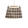 Falda a cuadros estilo retro americano para mujer, nueva falda corta de cintura alta estilo universitario de otoño e invierno, falda plisada versátil adelgazante