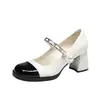 2026 Nuevos Zapatos Mary Jane para Mujer Estilo Hada Francesa Retro Tacones Altos Primavera Verano Tacón Grueso Zapatos de Salón JK Tacón Bajo