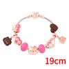 Cruz-border Cartoon Sanrio Pink Love Hello Kitty Envelope Pingente DIY Pulseira