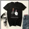 Nova camiseta casual estampada de manga curta solta estilo europeu e americano para mulheres 2