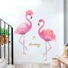 Shangyi SP64120 - Pegatinas de pared con dibujos de flamencos, autoadhesivas, creativas, para sala de estar, dormitorio, venta al por mayor