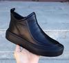 Zapatos de Hombre Otoño e Invierno 2025 Nuevo Estilo Botas Martin de Media Caña Estilo Británico Botines Chelsea de Media Caña Modernos Versátiles Zapatos de Cuero