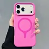 Funda de Silicona Líquida Burom Color Dopamina Bloqueo de Color Compatible con Apple 18Promax Fuerte Succión Magnética 17pro Tacto de Piel