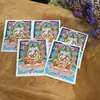 Thangka Pintado a Mano en Xizang y Nepal, Presentando las Ocho Deidades Guardianas del Zodiaco, Buda Vairocana, Tarjeta 4x5