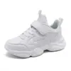 Zapatillas blancas para niños, zapatillas deportivas blancas para niñas, zapatos para niños de primaria y secundaria, zapatos de rendimiento, pedidos de fábrica, venta al por mayor, comercio exterior