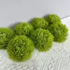 Flor Artificial Verde Clavel Cabeza de Flor Pompon Verde Adorno de Planta Verde Arreglo Floral Creativo para Mesa de Sala de Estar Decoración Bola de Espinas