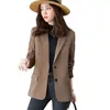 Blazer de mujer estilo coreano 2026, colección de otoño 2026, nuevo diseño casual elegante, top versátil y elegante
