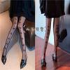 Medias de red falsas con costuras altas de tubo por encima de la rodilla, pantalones blancos y negros, medias de encaje con degradado para mujer, primavera y verano, delgadas y oscuras, JK, muslo falso