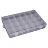Caja de Almacenamiento Transparente de Plástico PP Desmontable de Tamaño Mediano con 24 Compartimentos Caja para Accesorios de Ferretería Papelería Caja Organizadora de Componentes Electrónicos