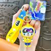 Llavero de oso electrochapado nuevo y creativo, lindo colgante pequeño para mochila escolar, llavero de coche, máquina de garra, pequeño regalo, suministro