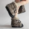 Botas de nieve cómodas y esponjosas de moda para mujer 2024 otoño e invierno nuevas antideslizantes con forro polar suela gruesa de punta grande botas de algodón de moda