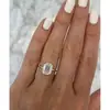 Anéis Minimalistas Criativos Transfronteiriços Estilo Ins Europeu e Americano Incrustados com Pedras Preciosas, Banhados a Ouro, Joias Femininas que Preservam a Cor, Atacado do Fabricante