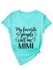 Mis Personas Favoritas Llaman Amazon Ebay Estación Independiente Elegante Casual Camiseta de Manga Corta con Cuello en V para Mujer