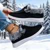 Sapatos Casuais de Algodão Baixos 2026 Outono e Inverno Femininos Cross-Border Dropshipping Quentes para Interior e Exterior Slip-On com Forro de Lã e Sola Grossa Antiderrapante