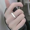 Anillo Rectangular Simple Glaky para Hombres y Mujeres Tendencia de Moda Anillo Simple Apertura Geométrica Anillo Ajustable Suministro para Comercio Electrónico