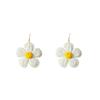 Pendientes de estilo coreano de moda hechos a mano con rafia tejida, flores exageradas, ganchos para la oreja, personalidad, color dulce a juego, corona de nicho