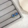 Pendientes de botón de flor con circonita cúbica brillante, aguja de plata 925, moda simple, accesorios de pendientes versátiles de alta gama para mujer, joyería fresca y dulce