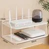 Caja de almacenamiento montada en la pared, estante para router, estante para decodificador de TV montado en la pared sin taladro