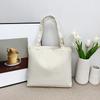 Bolso tote portátil de lona de gran capacidad con estampado de letras nuevo 2025, bolso de hombro con combinación de colores, venta al por mayor