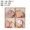 Ornamento triplo de madeira estilo retrô americano de pão de gengibre, casa de pão de gengibre, sino, floco de neve, meia de Natal, árvore de Natal, vitrine, pingente de atmosfera