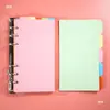 Papel divisorio accesorios para páginas divisoras de página cuaderno de colores A6 índice de clasificación de páginas agujeros planificador de hojas sueltas 6 artículos predeterminados