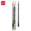 Materiales de Enseñanza Deli Hw187 Compatibles con Pinceles de Caligrafía para Estudiantes: Pelo de Lobo, Pelo Mixto, Pelo de Cabra, Tamaño Pequeño, Tamaño Grande, Tamaño Mediano (Negro) (1 Pieza/Bolsa)