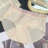 Calcinha Feminina de Algodão Puro com Estampa Xadrez em Cores Contrastantes e Acabamento nas Bordas 10A Antibacteriana com Gancho Estendido Doce para Jovem Estilo Verão Fino