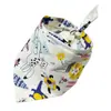 Bandana de Algodón Sarga para Perro Mascota Estilo de Atar Babero Infantil Bufanda para Cabeza de Bebé Empaquetado Individualmente
