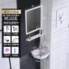 Lavabo de pared, mueble de baño, lavabo combinado, pequeño apartamento, lavabo triangular, balcón, cerámica, simple, de pared, de esquina