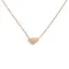 Collar Corazón de Melocotón Fresco Estilo Coreano y Japonés Colgante Tridimensional Liso en Forma de Corazón Cadena para Clavícula de Corazón de Alta Calidad para Mujer